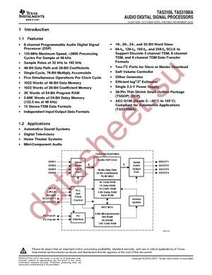 TAS3108IADCP datasheet  